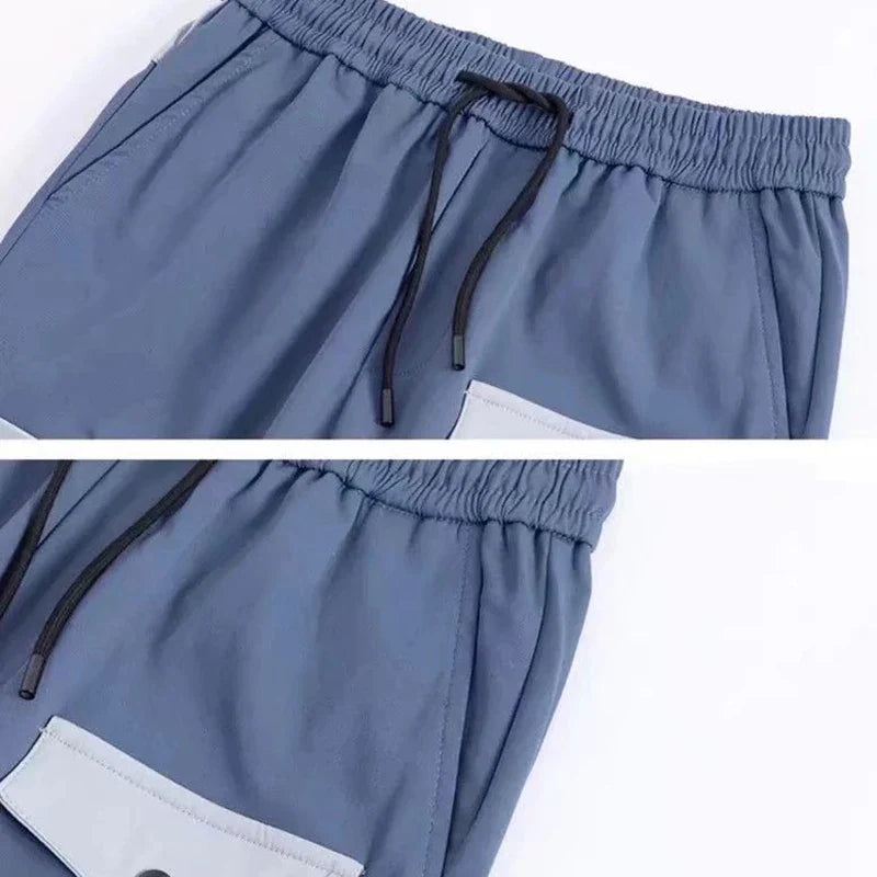Men Versatile Casual Pants Male Summer Thin New Style Straight Leg Cargo Pants Classic Streetwear Quick Dry Ice Silk Pants