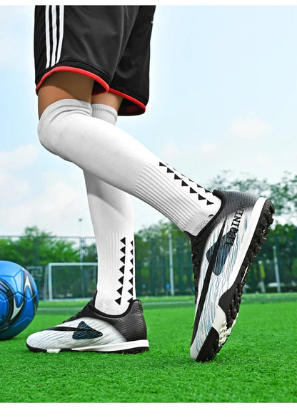 New Men Football Boots Outdoor Non Slip Match Boys Breathable Soccer Shoes Sport Adult Cleats Training Long Spikes Comfortable