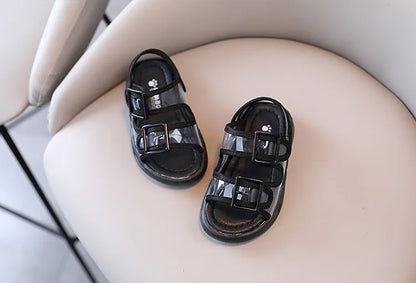 Clear Upper Children Sports Shoes Flat Sandals 2026 Summer Canvas Baby Boy Sandals Breathable Toddler Girls Shoes Kids I04224