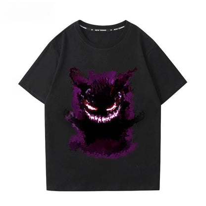 Printing Tee Pure Cotton T-shirt Men's 2026 Summer Fashion Oversize Street Casual Y2K Tops Streetwear Clothing