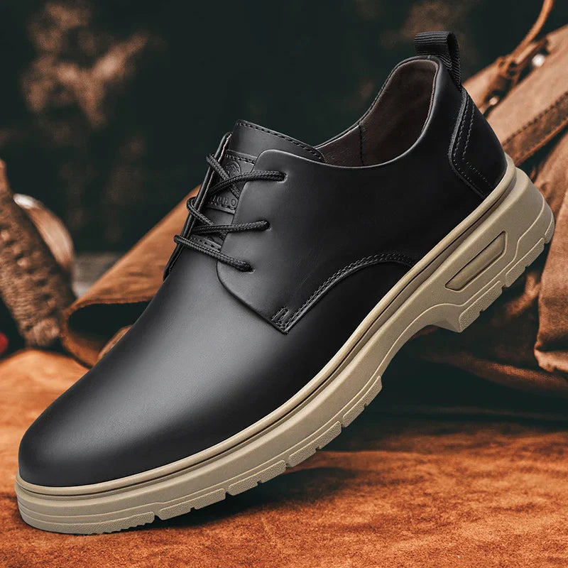 Handmade Men's Business Casual Shoes Comfortable Classic Lace-Up Work Shoes Fashionable Wedding Men's Footwear