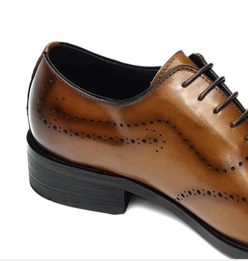 High Quality Cowhide Leather Shoes Men New Style Business Formal Shoes Lace-up Oxford Dress Shoes For Man