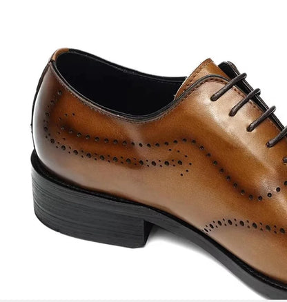 High Quality Cowhide Leather Shoes Men New Style Business Formal Shoes Lace-up Oxford Dress Shoes For Man