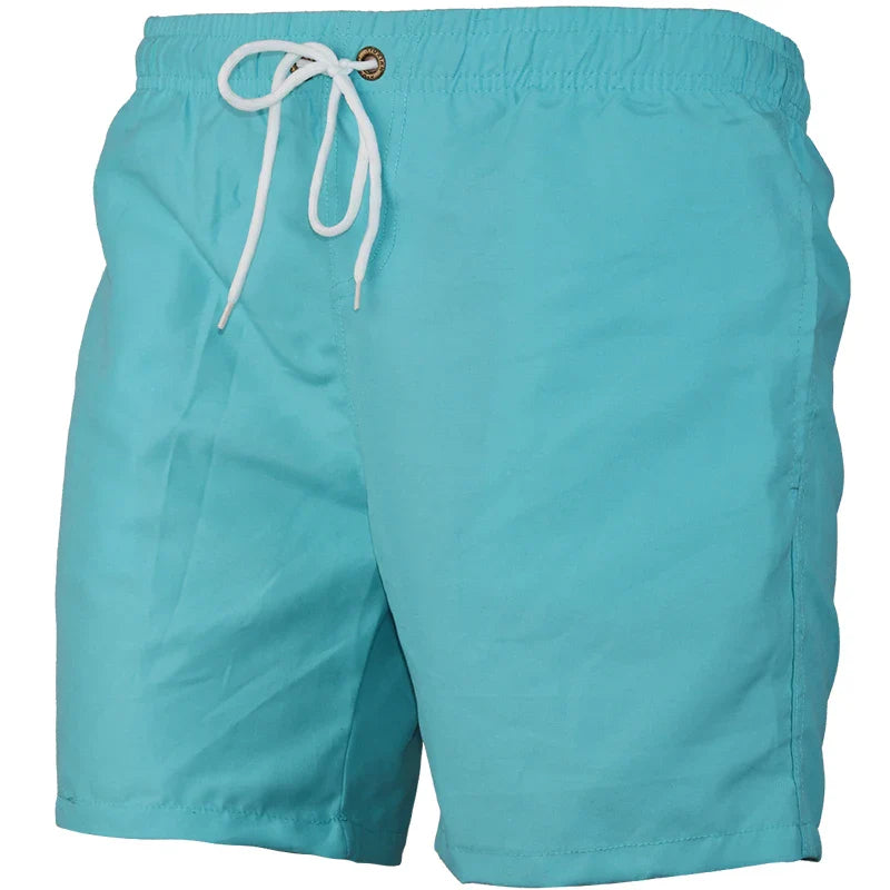 Quick Dry Men's Beach Shorts Summer Swimwear Boardshorts Male Casual Surfing Trunks Elastic Waist Beachwear