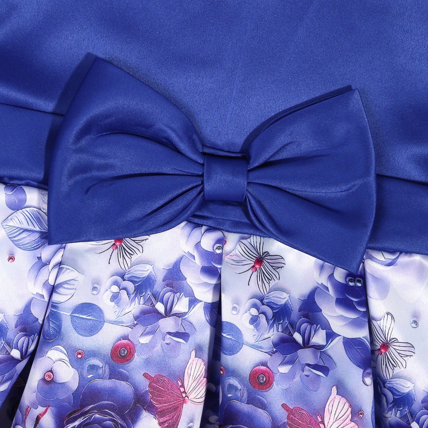 Europe and the United States hot new children's sleeveless bow print dress princess holiday party evening dresses