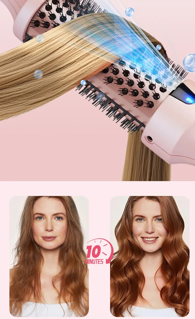2-in-1 Fluffy Hair Straightening Comb Curling Iron for Inner Buckle & Bangs Styling Versatile Hair Straightener And Curler
