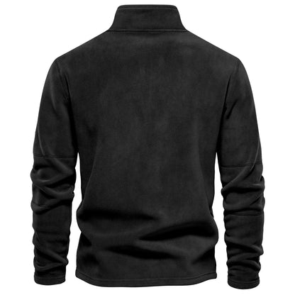 Thicken Warm Fleece Jacket for Men Zipper Neck Pullover Men's Sweatshirt Soft Shell Mens Jacket