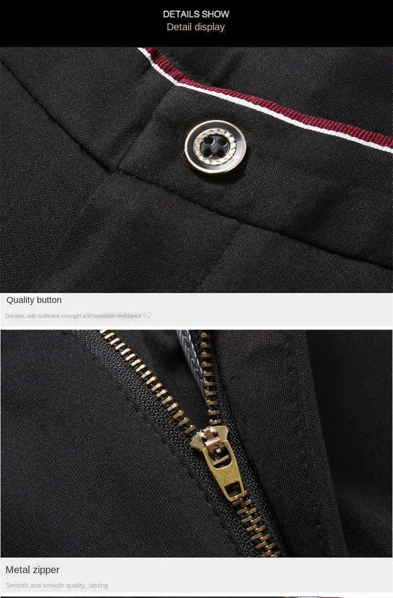 Stylish Black Dress Pants for Men Comfortable Casual Trousers Four-Season Korean Business Suit Pants Male Stretch Slim-Fit Pants