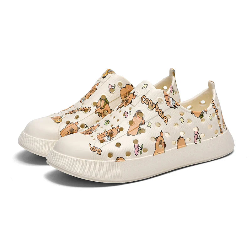 Cartoon Printing Boys Barefoot Shoes Summer Beach Non-slip Comfortable Kids Shoes Cute Closed Toe Breathable Girls Sandals