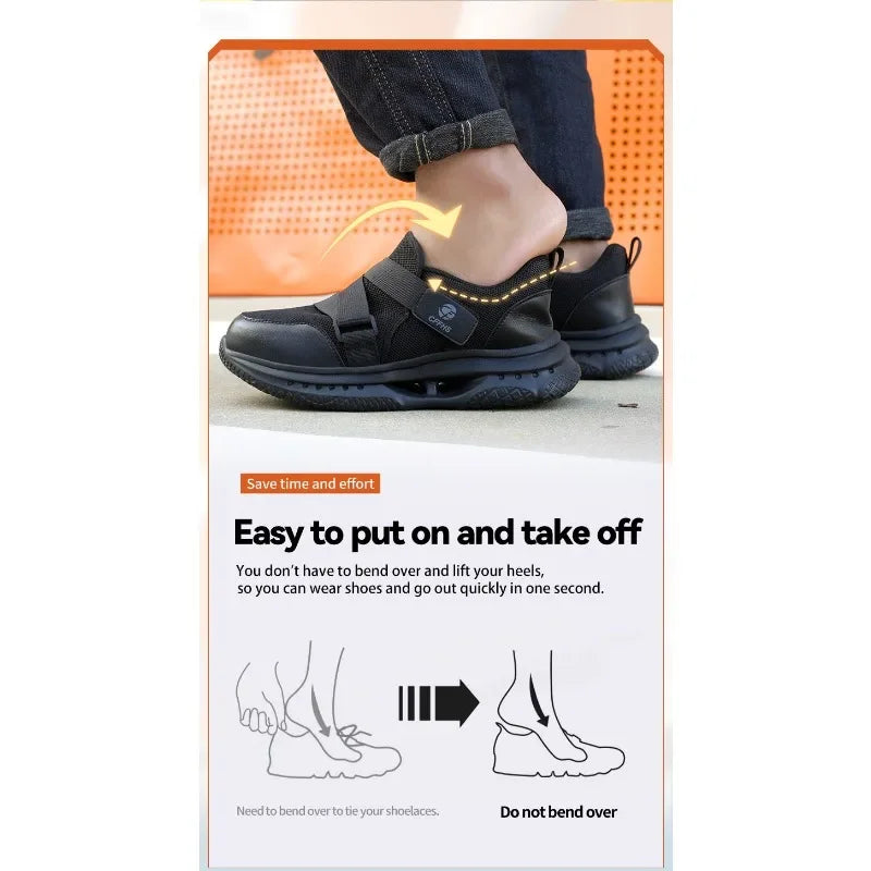 Lightweight Breathable Labor Protection Shoes Are Lightweight Anti Smashing Anti Puncture for Men A Must-have for Lazy People