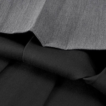 Gray Solid Folds Office Lady Casual High Waist A-line Loose Women's Skirt Mid-Calf Long Skirts For Women Clothing Fashion 2024