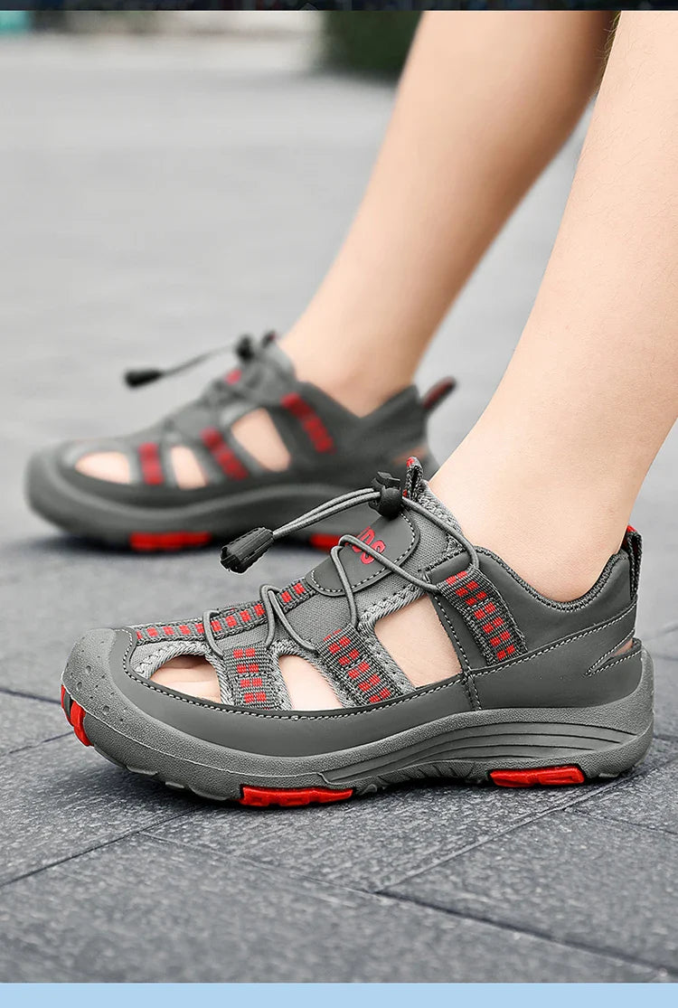 Summer Children Comfortable Sport Water Sandals Outdoor for Boys Closed Toe Anti-Collision Walking Sandals Casual Beach Shoes
