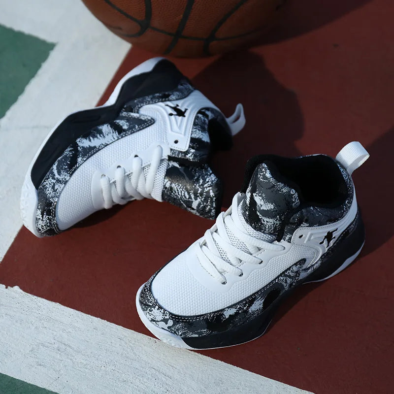 2025 New Boys Brand Basketball Shoes for Kids Sneakers Thick Sole Non-slip Children Sports Shoes Child Boy Basket Trainer Shoes