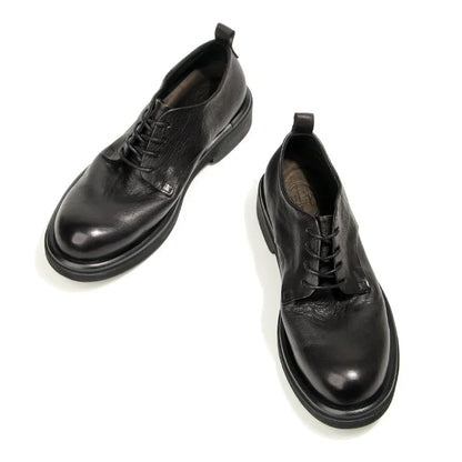 Soft Leather Mens Formal Shoes Luxury Quality Comfortable Brand Handmade Retro Genuine Leather Daily Wedding Social Shoes Male