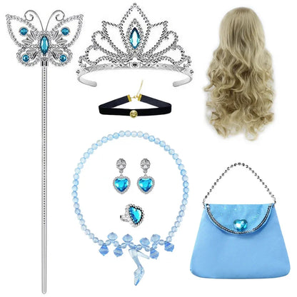 Girls Cinderella Cosplay Costume For Children Baby Girl Kids Halloween Birthday Party Dress Princess Costume