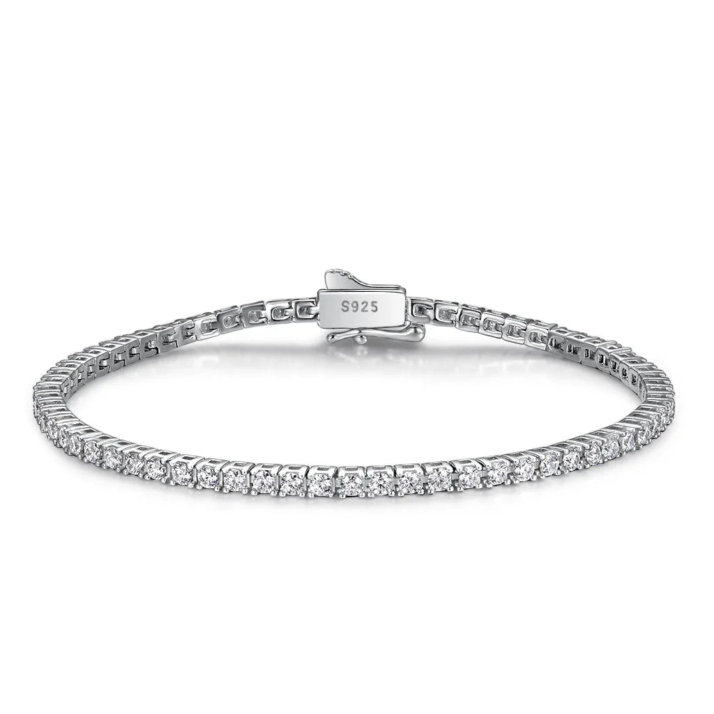 2-5mm Man Moissanite Tennis Bracelet S925 Sterling Silver for Women Full Lab Diamond sparkling Wedding Party Jewelry
