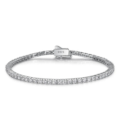 2-5mm Man Moissanite Tennis Bracelet S925 Sterling Silver for Women Full Lab Diamond sparkling Wedding Party Jewelry