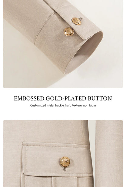 Slim fitting Men's Suit thin version Classic Fit Single Breasted Multiple pockets Solid Color Casual Business