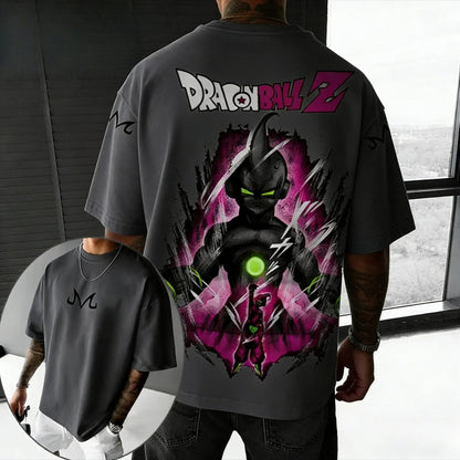 Anime Cotton T-shirt Summer New Majin Buu Co Branded Men's and Women's Trendy Loose Casual Short Sleeve Top