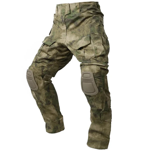 Camouflage Hunting Tactical Pants Training Wear-resistant Hiking Pants Hunting Outdoors Camping Cargo Pant with Knee Pads New
