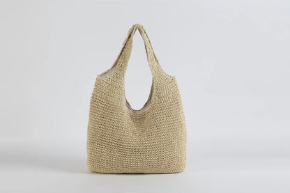 2023 Fashion Rattan Women Shoulder Bags Wikcer Woven Female Handbags Large Capacity Summer Beach Straw Bags Casual Tote Purses