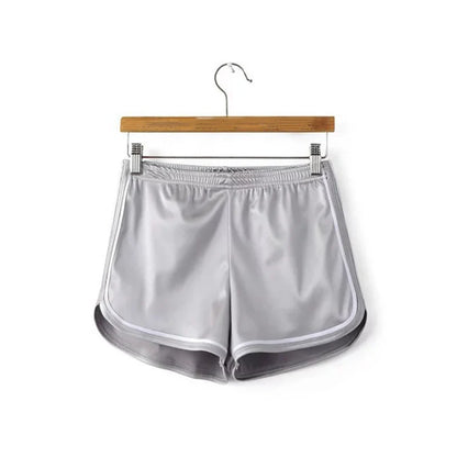 New 2023 Women Shorts Summer Silk Slim Beach Casual White Egde Shorts Hot