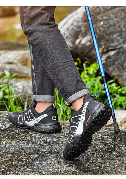 Sapatilha de Trekking Impermeável Masculina, Tênis Esportivo para Excursão, Tênis de Trekking de Amarrar, Sapatilha de Trekking Feminina, Tênis Tático Antiderrapante para Caça