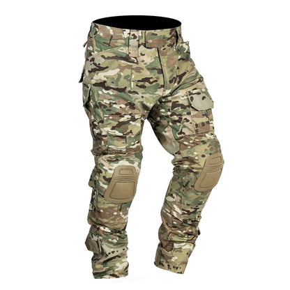2025 New Multicam Pants with Knee Pads Men Tactical Combat Cargo Camouflage Trousers Hunting Quick Dry Breathable Sport Pants