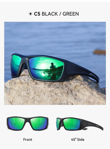 Outdoor Sports Polarized Sunglasses Men's Fishing TR90 Frame UV Protection Lens Shield Sun Glasses Women Eyewear with Box