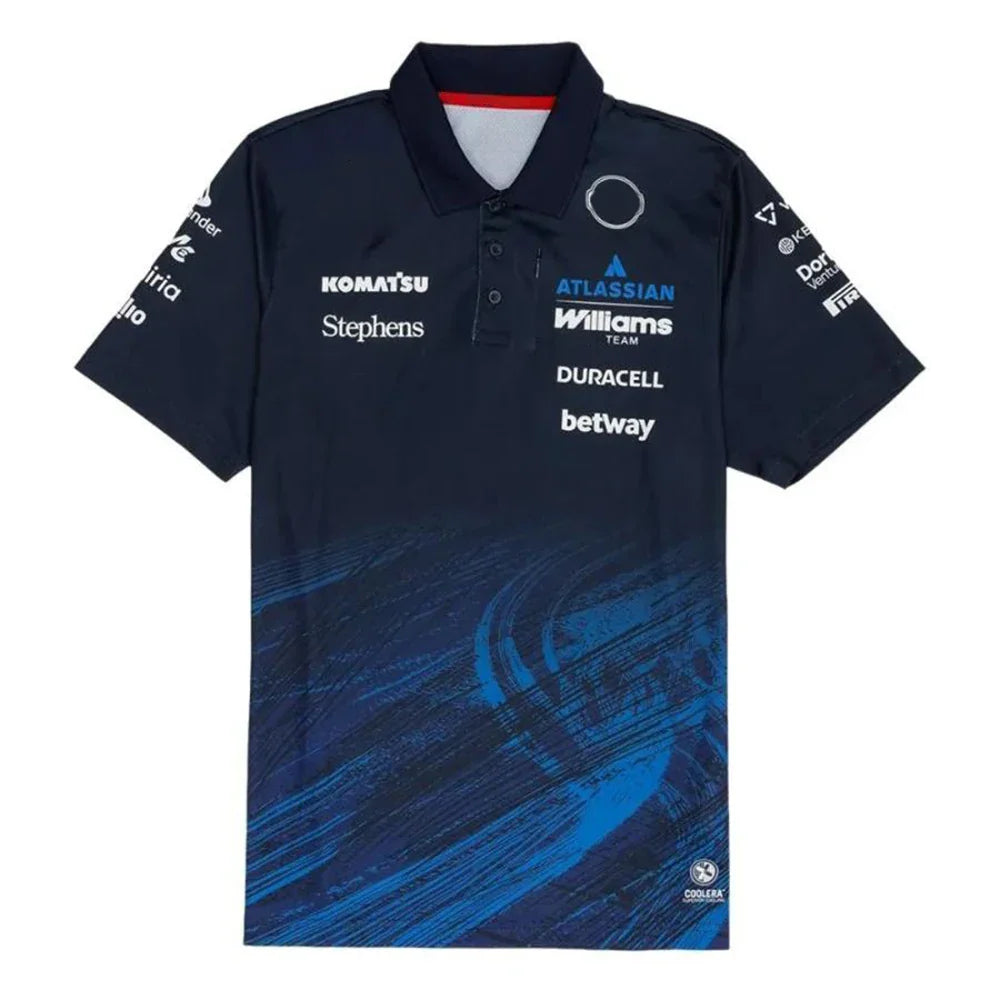 2026 New Williams Racing Polo Shirt Carlos Sainz 55 Alex Albon 23 Outdoor Sports Quick Dry T-shirt Men's Casual Plus Size Polos