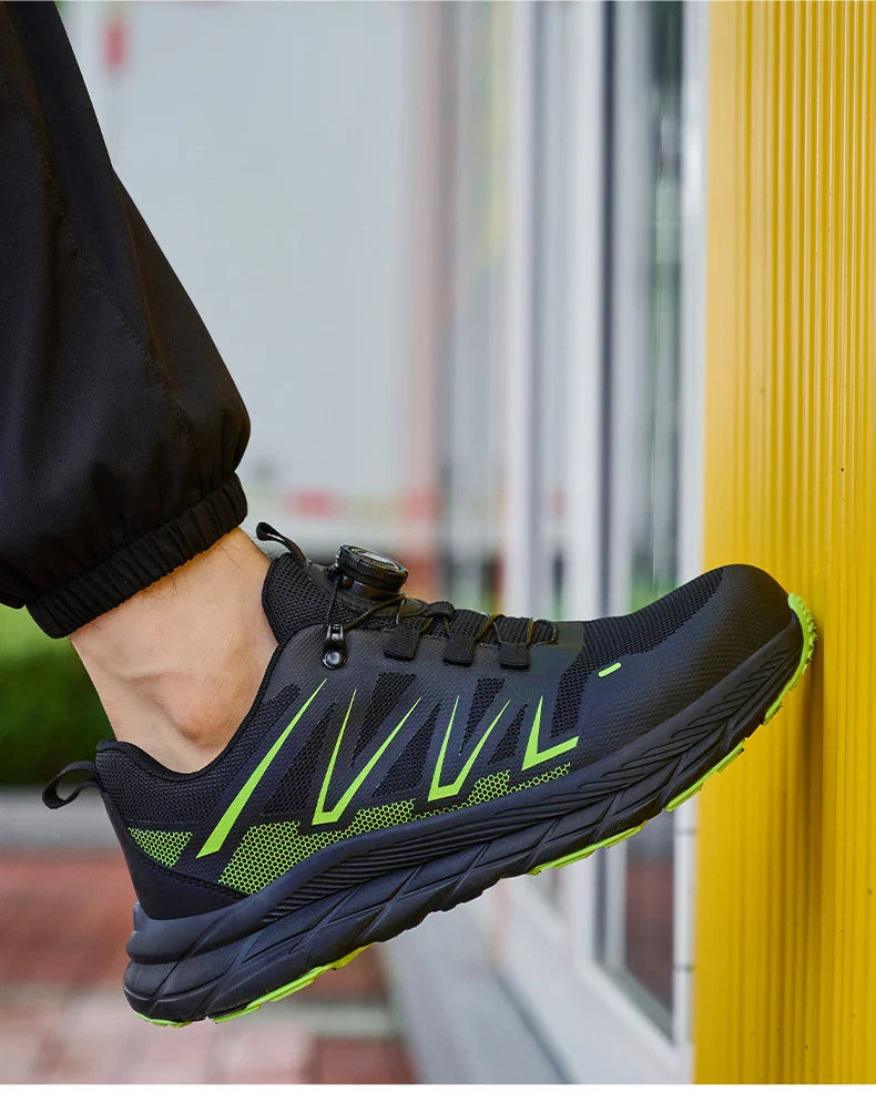 New Rotating Button Safety Shoes Men Security Protective Shoes Men Anti-smash Anti-puncture Work Shoes Fashion Men Sport Shoes