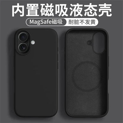 Magnetic Case For iPhone 17 Pro Max 17 Ari MagSafe Liquid Silicone Comfortable Feel Built in Flocking Protect Cover