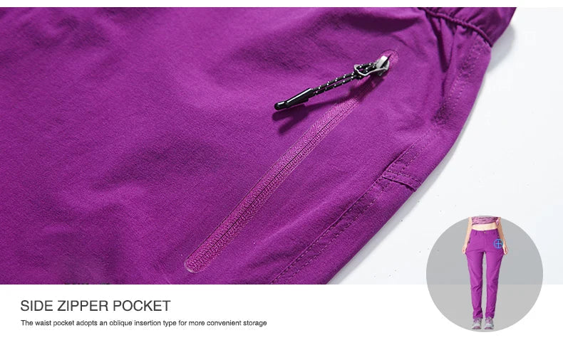 Women Hiking Pants Camping Trekking Running Climbing Mountain Trousers Lightweight Quick Dry Waterproof Summer Pants