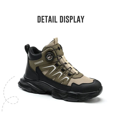 Men's Work Shoes Steel Resistant Anti-Puncture Anti-smash Toe Boots Slip Light Weight Safety Shoes Comfortable Men Shoes 40-46