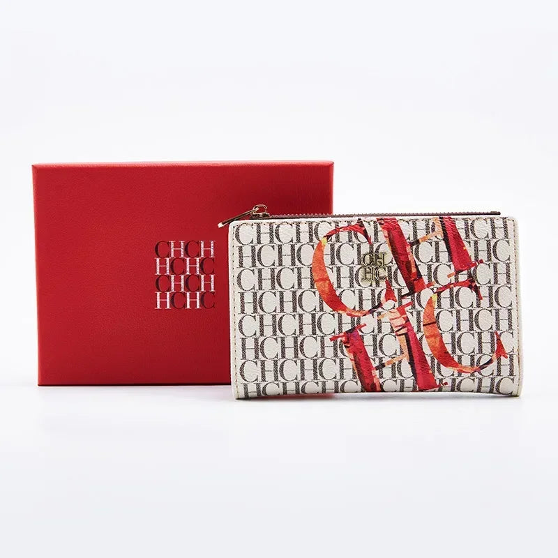 Exquisite Compact Portable High-quality Wallet With A High-end Feel Light Luxury Women's Cartoon Pattern Printed Wallet