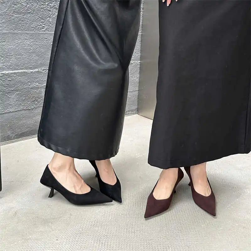 Sapatos de salto alto femininos de bico fino para o outono de 2024, sapatos sexy e rasos, sapatos de salto fino elegantes para mulheres, sapatos de festa, sapatos de salto alto, sapatos elegantes de festa, sapatos femininos.