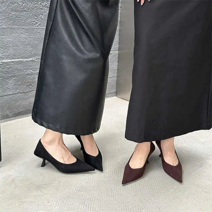 Sapatos de salto alto femininos de bico fino para o outono de 2024, sapatos sexy e rasos, sapatos de salto fino elegantes para mulheres, sapatos de festa, sapatos de salto alto, sapatos elegantes de festa, sapatos femininos.