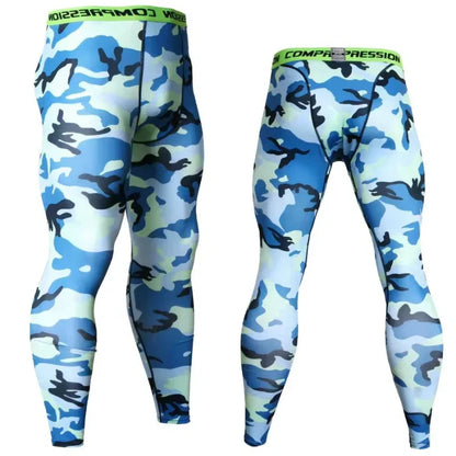 Men Camouflage Sports Leggings Men Running Training Compression Leggings Quick Dry Trousers Fitness Pants Running Jogging Tights