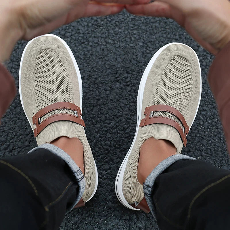 New Fashion Men Casual Shoes Lightweight Breathable Outdoor Walking Sports Shoes Driving Shoes Men Flat Canvas Shoes Large Size