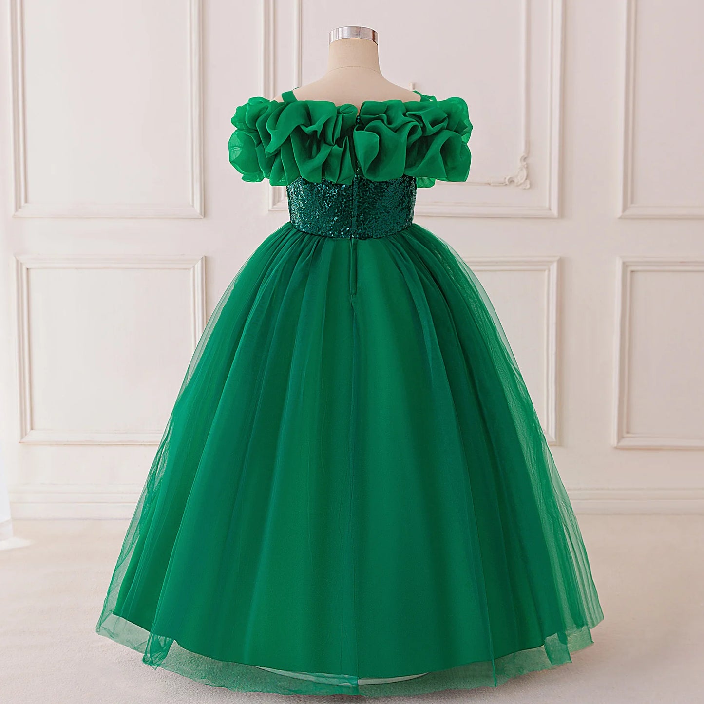 Vestido de Festa de Lantejoulas de Verão para Meninas Madrinhas Elegante Vestido de Baile Princesa para Casamento Vestido de Aniversário de Menina Roupa Infantil para Cerimônia de Formatura