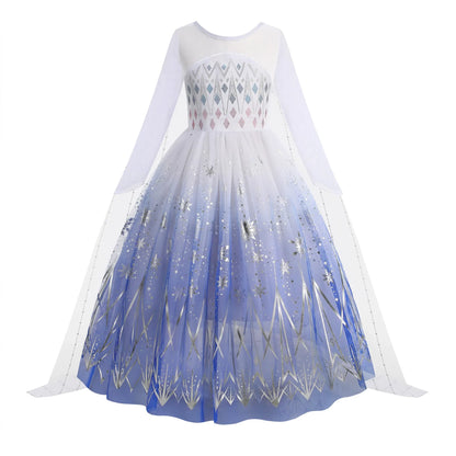 Frozen 2 Elsa Princess Girls Dress Up Snow Queen Costume Carnival Party Halloween Kids Carnival Birthday Party Clothes