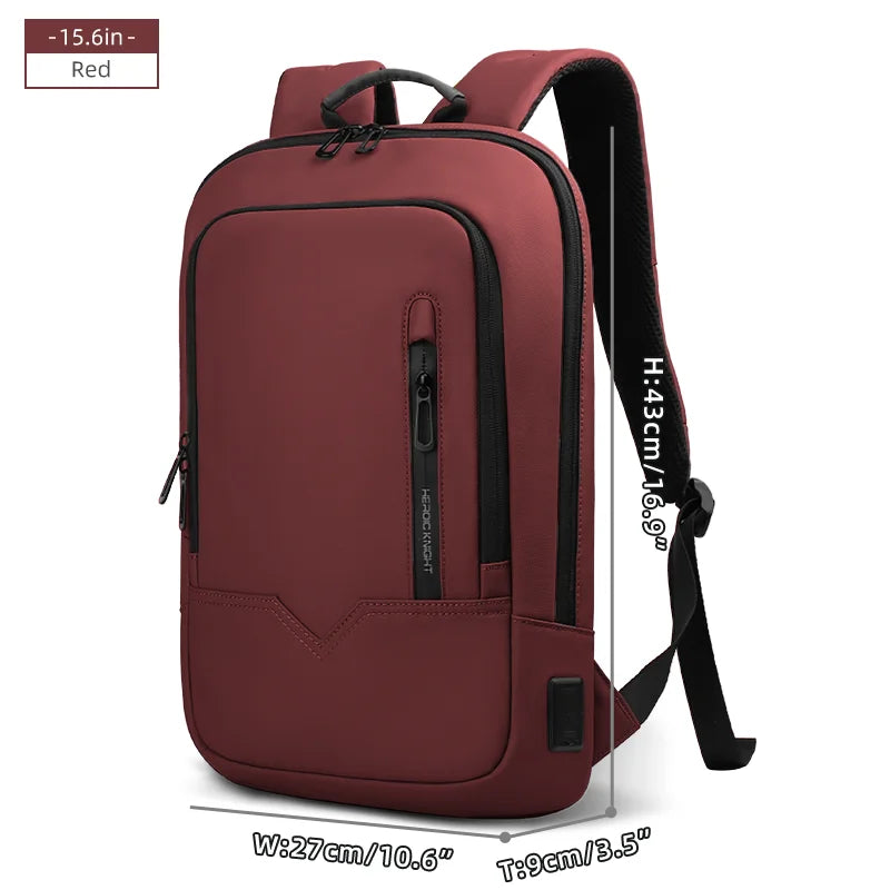 Thin Male Work Backpack Multifunctional Fashion 15.6 In Laptop Backpack Casual Waterproof Business Travel Daypack