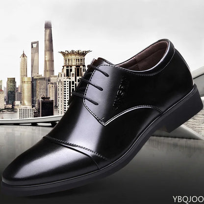 Sapatos Masculinos de Couro Oxford Luxuosos para Negócios, Respiráveis, de Borracha, Sapatos Formais Masculinos para Escritório e Casamento, Calçados Estilo Mocassim Homme