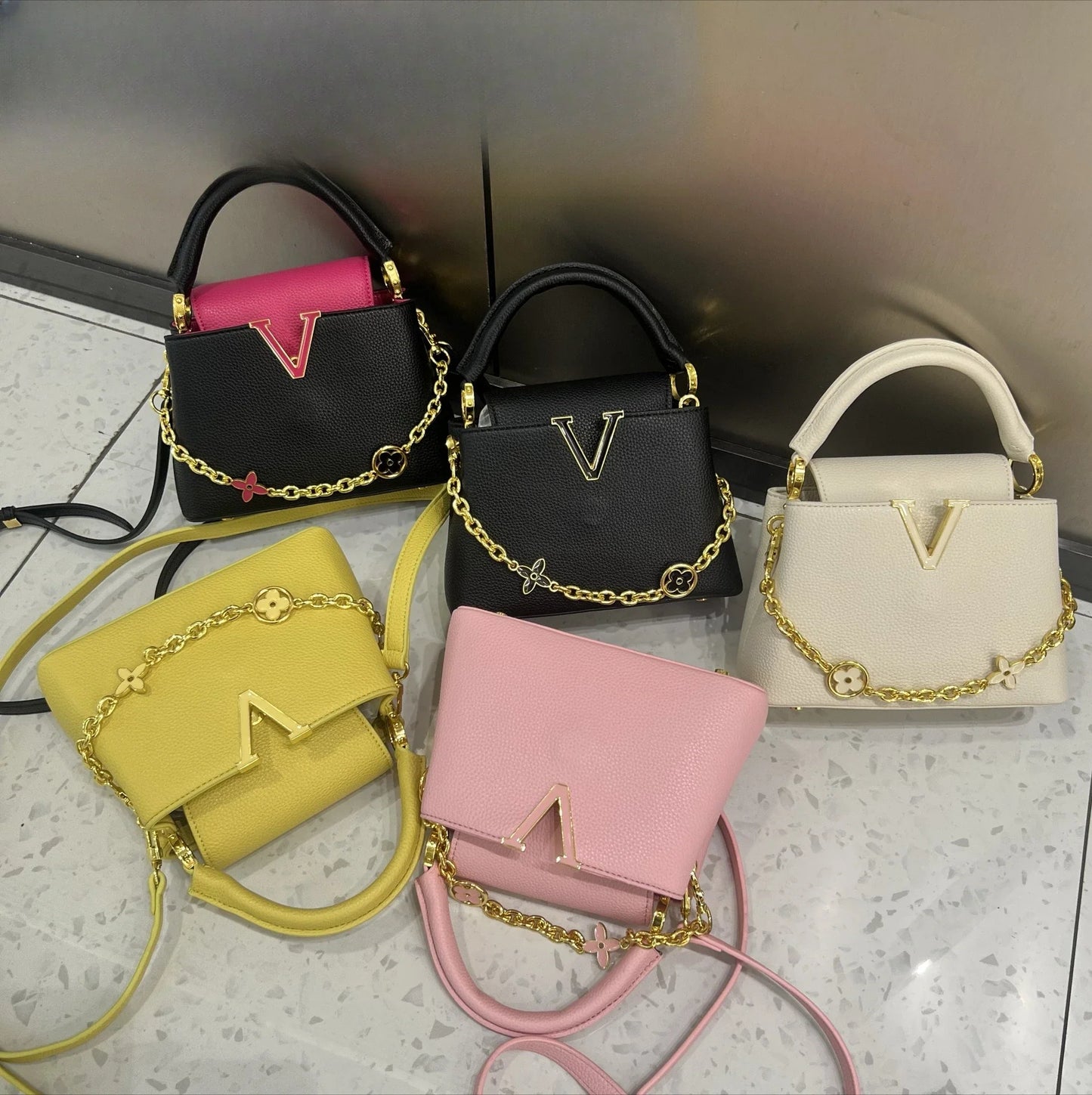Tote bag 2025 new Himalayan V-shaped portable light luxury single shoulder crossbody bag for women