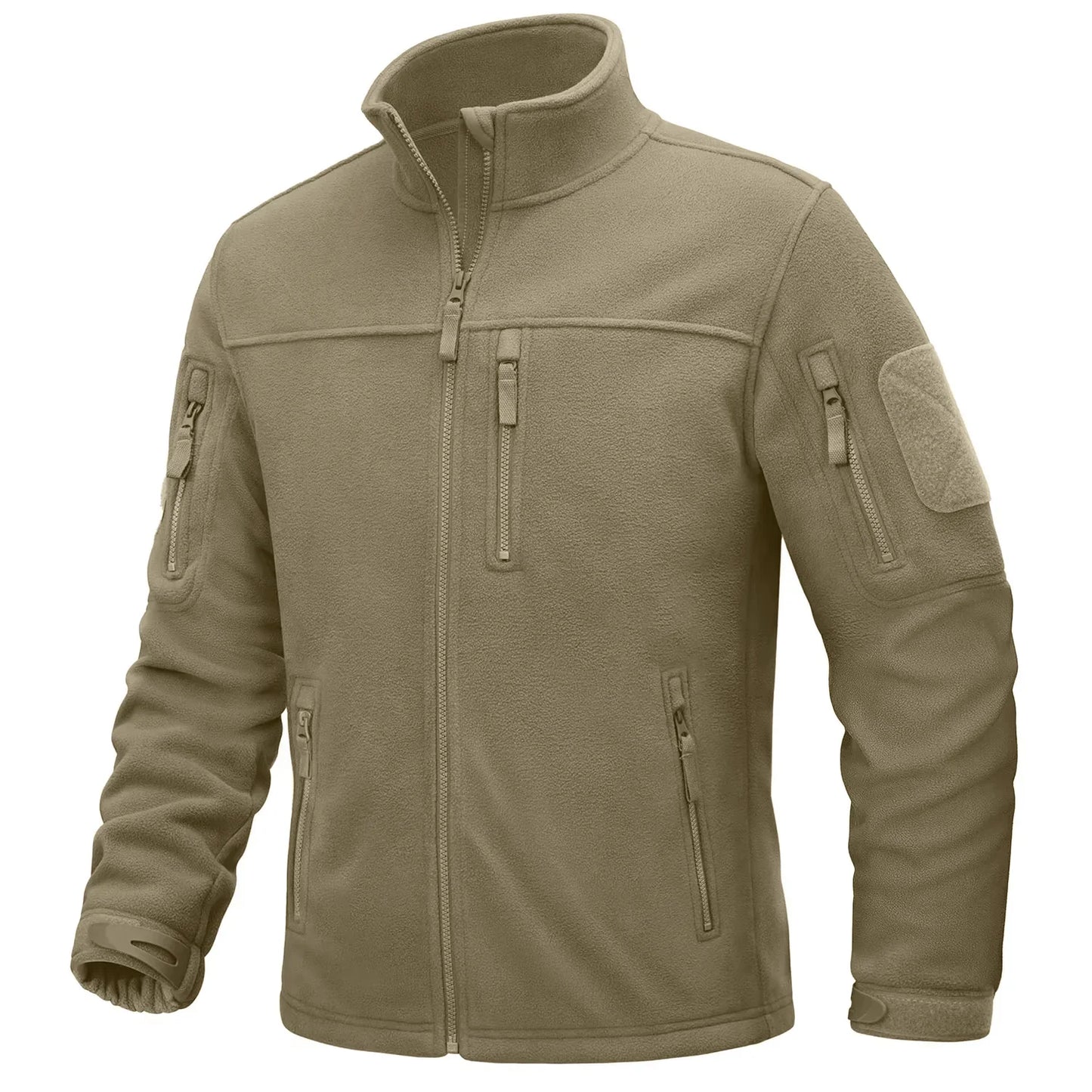 Men's Fleece Jackets Fall Winter Cold Weather Thermal Safari Jackets Windproof Full Zip Jackets Field Work Outwear