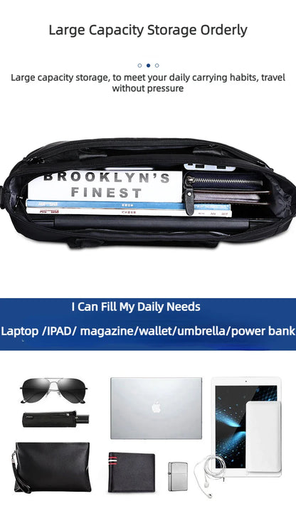 File Bag Carrying Briefcase Men's Business Bag Lawyer Office Computer Bag Horizontal Shoulder Crossbody Bag Men Bag