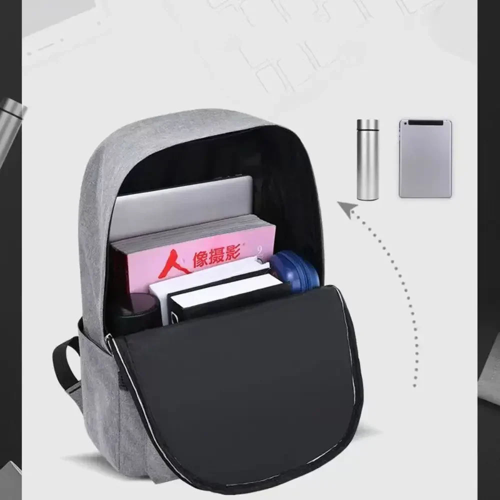 Trendy Men's Minimalist Backpack Versatile Backpack Large Capacity School Student Computer Travel Bag Washable Unisex Backpack