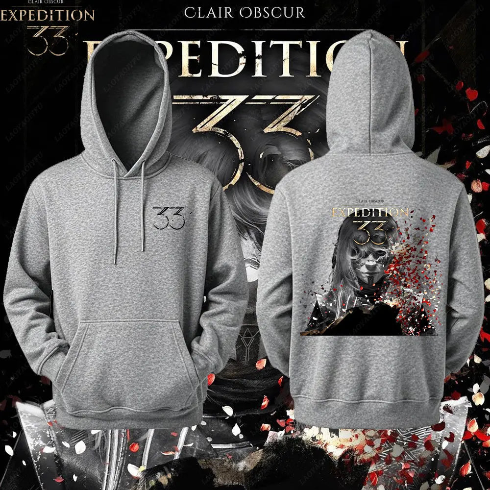 Expedition 33 Men Women Hoodies Dark Fantasy Pullovers Rpg Gamer Expedition 33 Hooded Lover Gift Video Game Graphic Sweatshirt