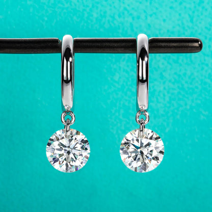 4cttw Moissanites Hoop Women's Earrings 925 Sterling Silver Lab Created Diamond Drop Earrings Women Jewelry Wholesale