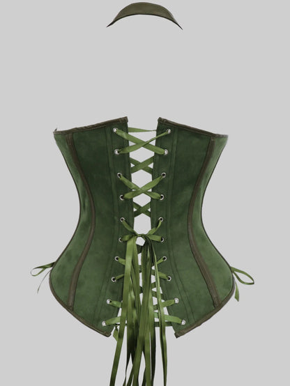 Steampunk Corsets And Bustiers Sexy Halterneck Synthetic waist trainer Gothic Red Corset Top Women Outwear Corselet